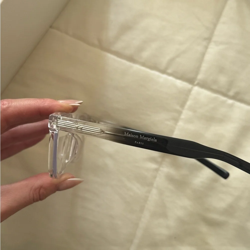 Maison Martin Margiela Clear and Black Eyeglasses